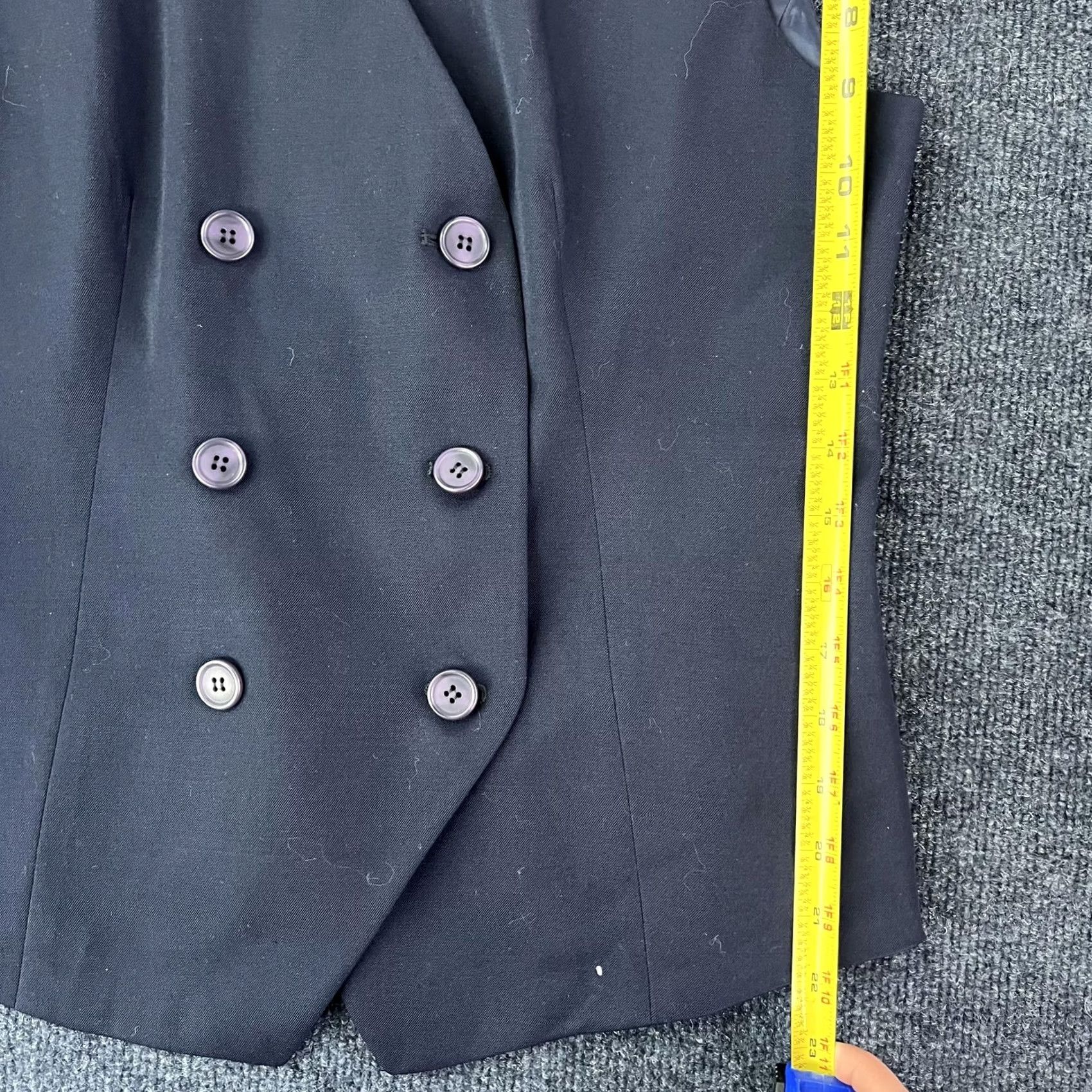 Talbots VINTAGE Talbots Vest Womens 8P Navy Wool Double Breasted Lined Career Office Vest Shirt Size M / US 6-8 / IT 42-44 - 5 Thumbnail