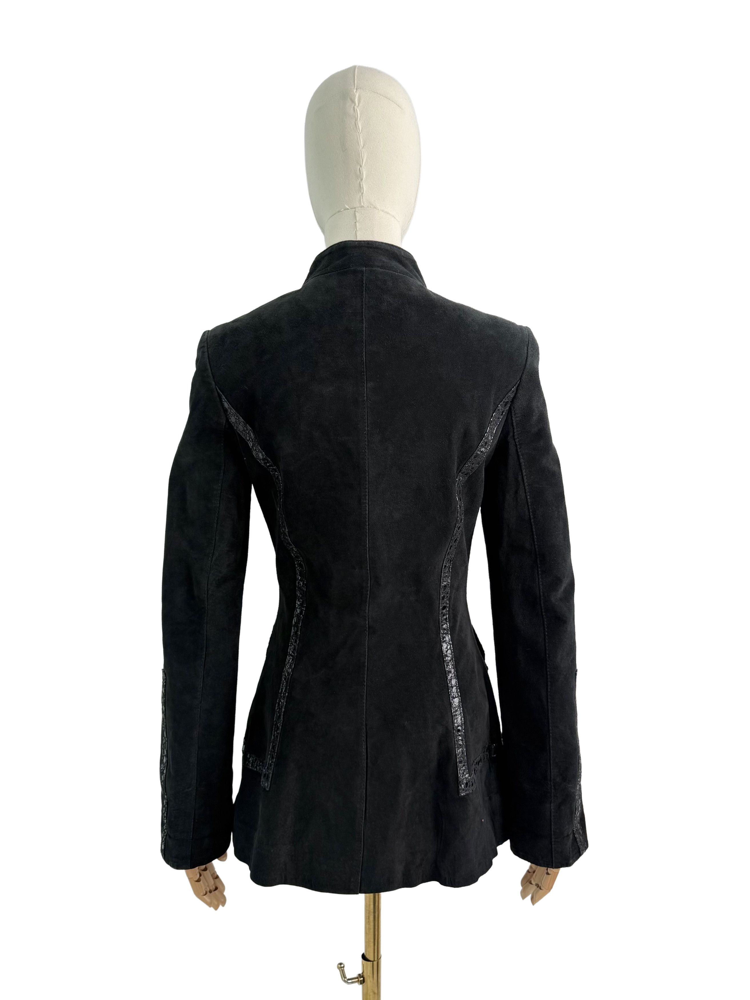 Vintage Vintage Suede Military Style Jacket Gothic Victorian Blazer Size S / US 4 / IT 40 - 4 Thumbnail