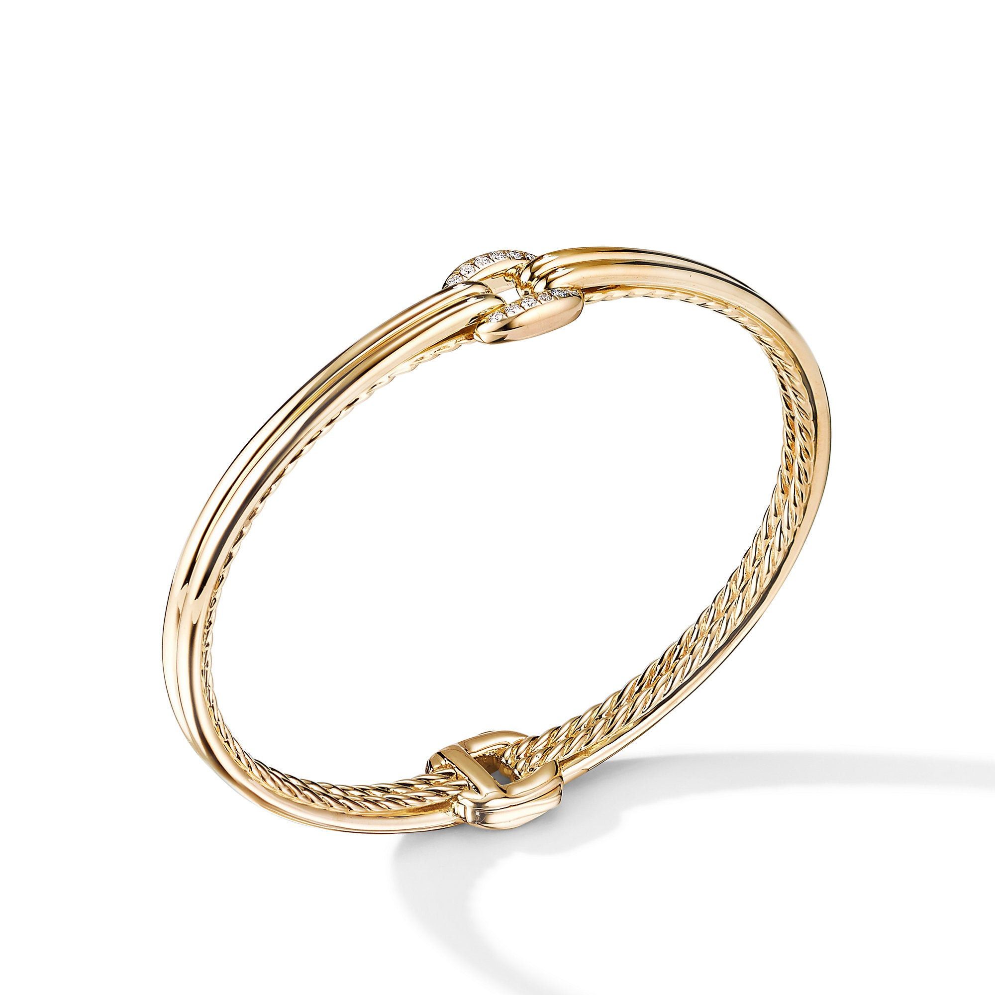 David Yurman o1w1db10325 Bracelet in 18K Yellow Gold with Pave Diamonds Size ONE SIZE - 1 Preview