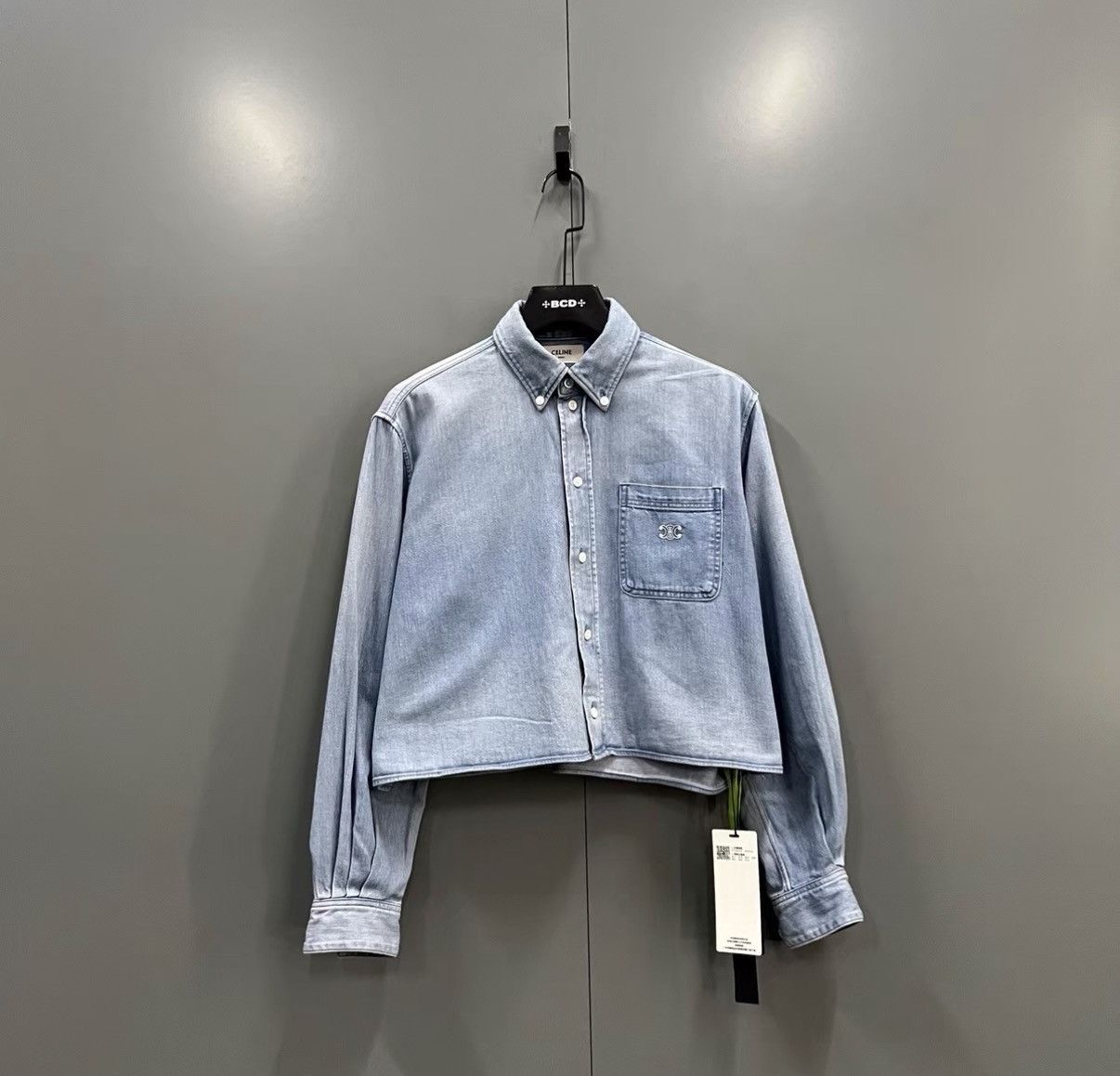 Celine Celine Vintage Washed Embroidered Logo Shirt Jacket J41 Size M / US 6-8 / IT 42-44 - 1 Thumbnail
