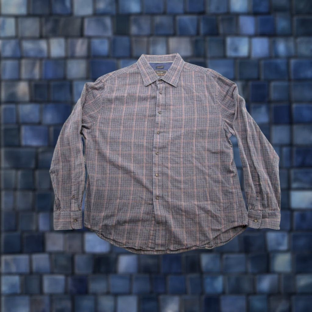 Jos. A. Bank JOS.A.BANK 1905 Flannel Plaid Mens Tailored Fit Shirt XL Cashmere Blend Size US XL / EU 56 / 4 - 1 Thumbnail