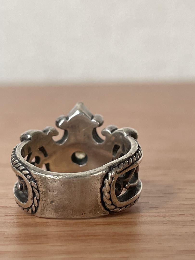 Other Royal Order Sterling Silver Crown Motif Ring (Rare) Size ONE SIZE - 4 Thumbnail