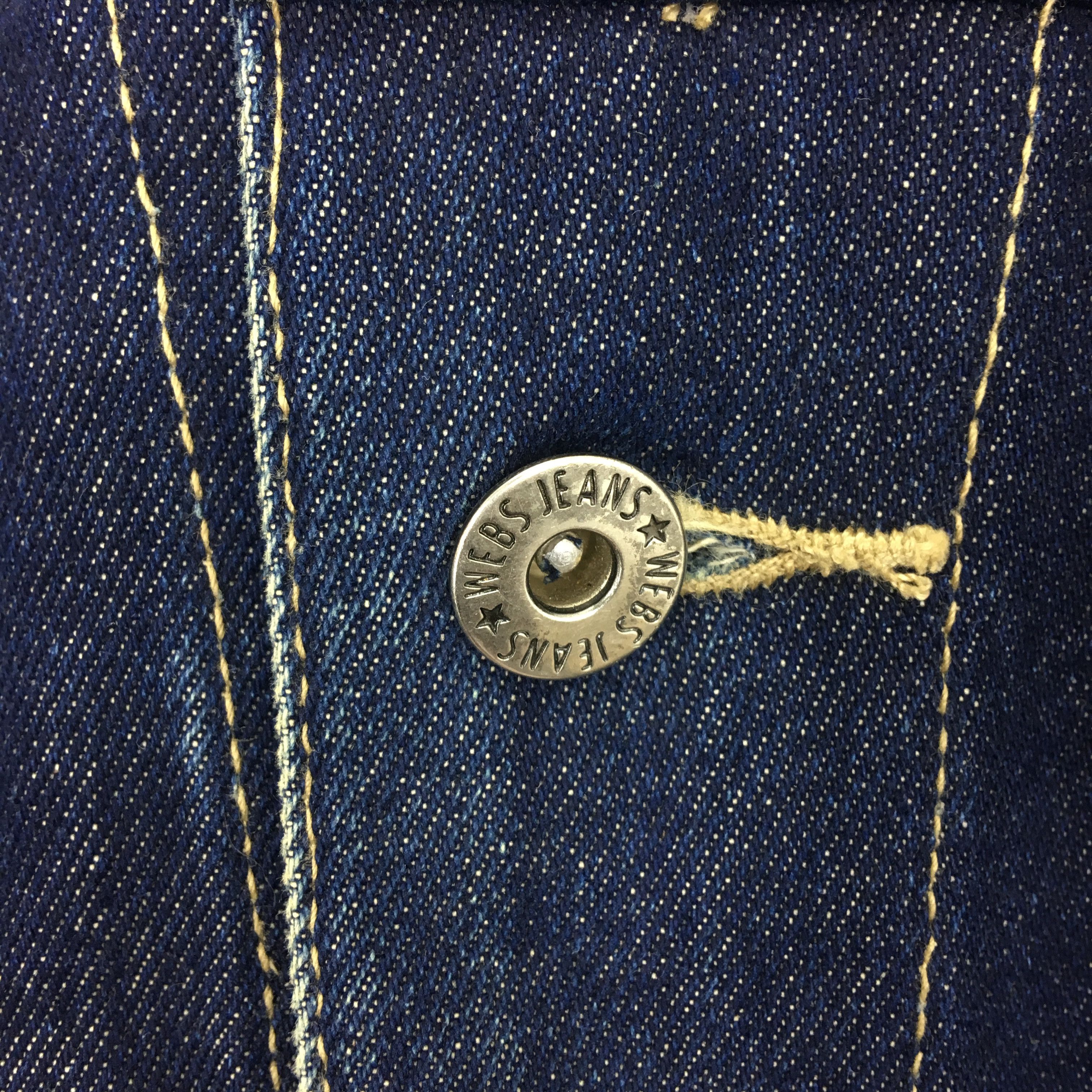 Vintage Vintage 90's Webs American Denim Jacket Workwear Frenchwork Size US XL / EU 56 / 4 - 7 Thumbnail