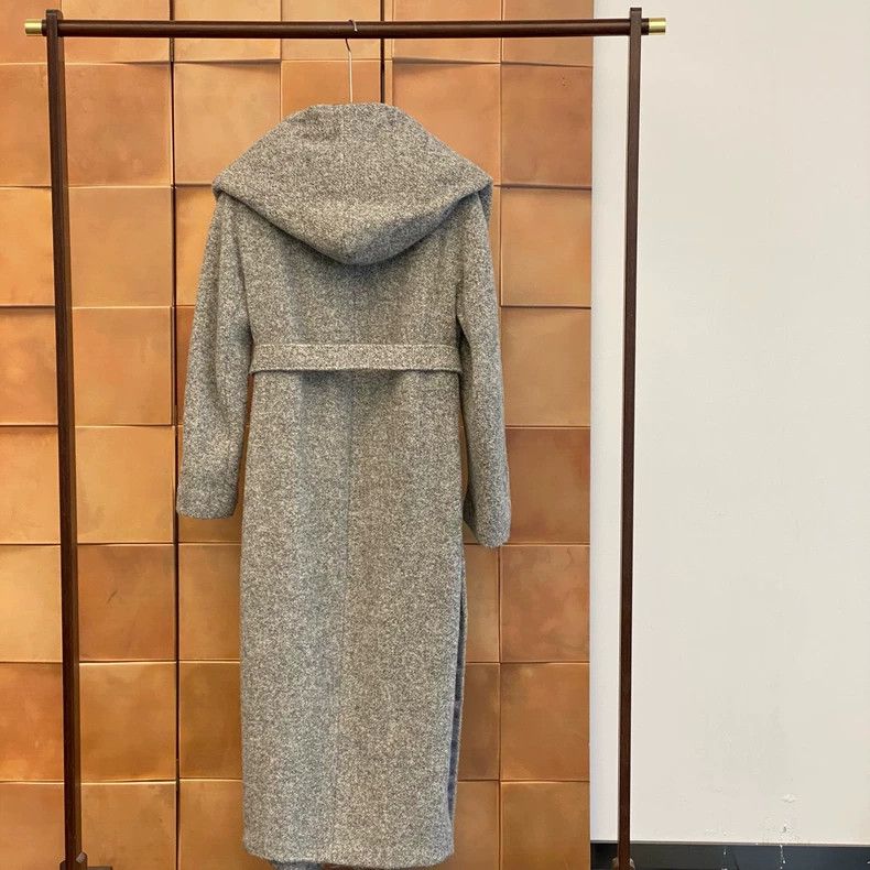 Max Mara Max Mara Top Line Grey Hooded Alpaca Coat Size M / US 6-8 / IT 42-44 - 2 Thumbnail