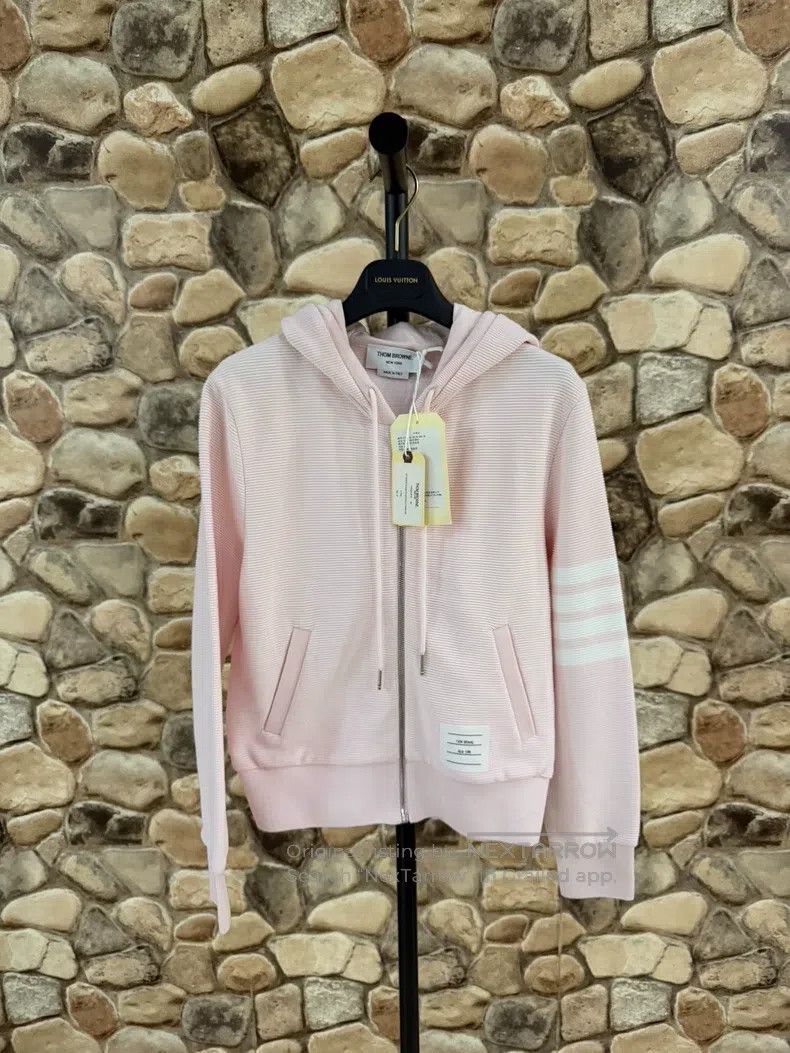 Thom Browne Thom Browne Pink zip hoodie Size XS / US 0-2 / IT 36-38 - 1 Thumbnail