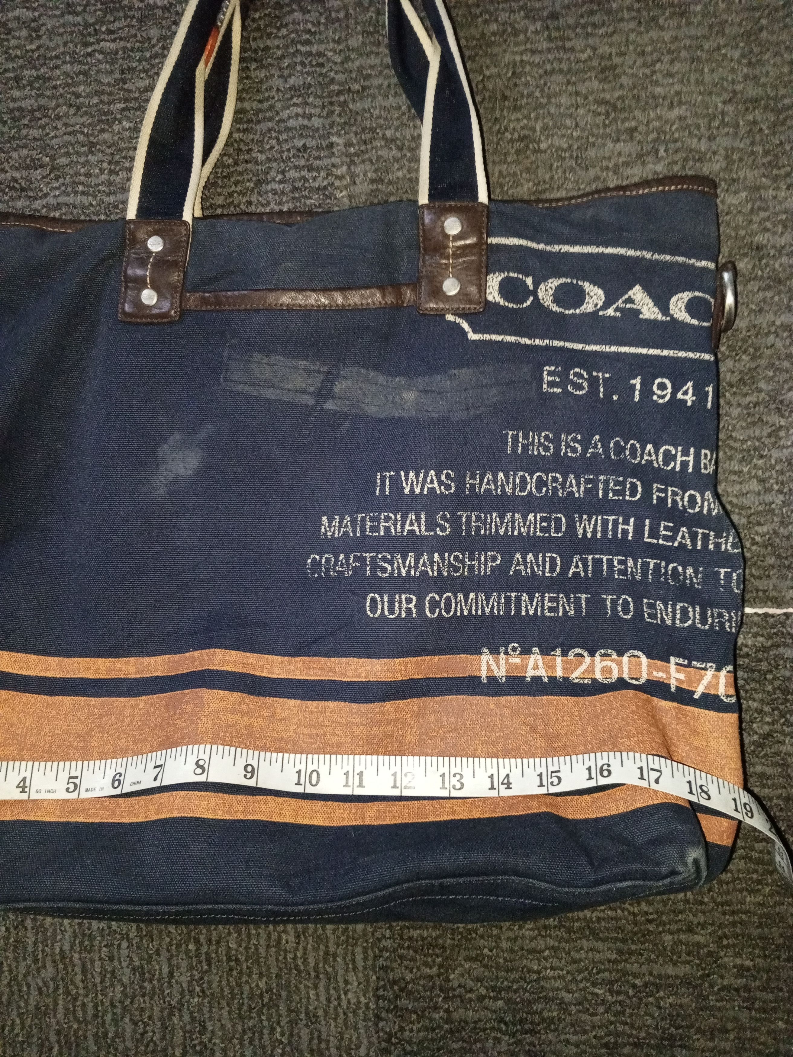 Coach COACH EST.1941 CANVAS TOTE BAG Size ONE SIZE - 13 Thumbnail
