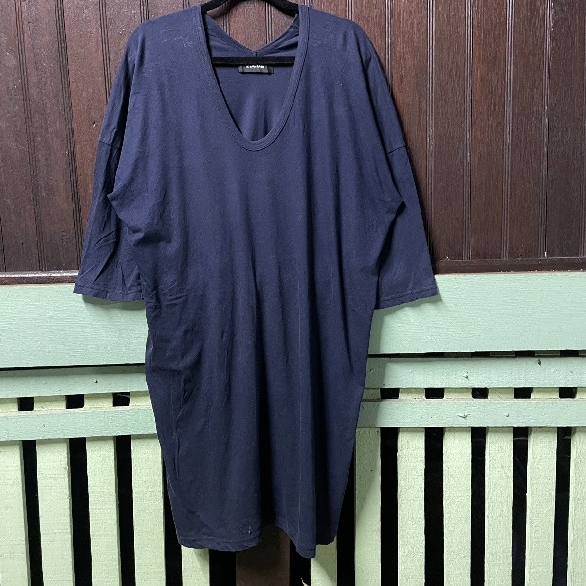 Zucca 🔥🇯🇵Zucca By Issey Miyake Minimalist V Neck Women Long Shirt Size L / US 10 / IT 46 - 4 Thumbnail