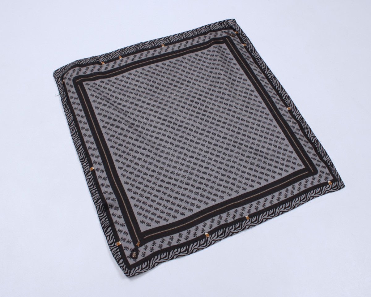 Designer × Guess GUESS Monogram Polyester Gray Square Scarf Size ONE SIZE - 5 Thumbnail