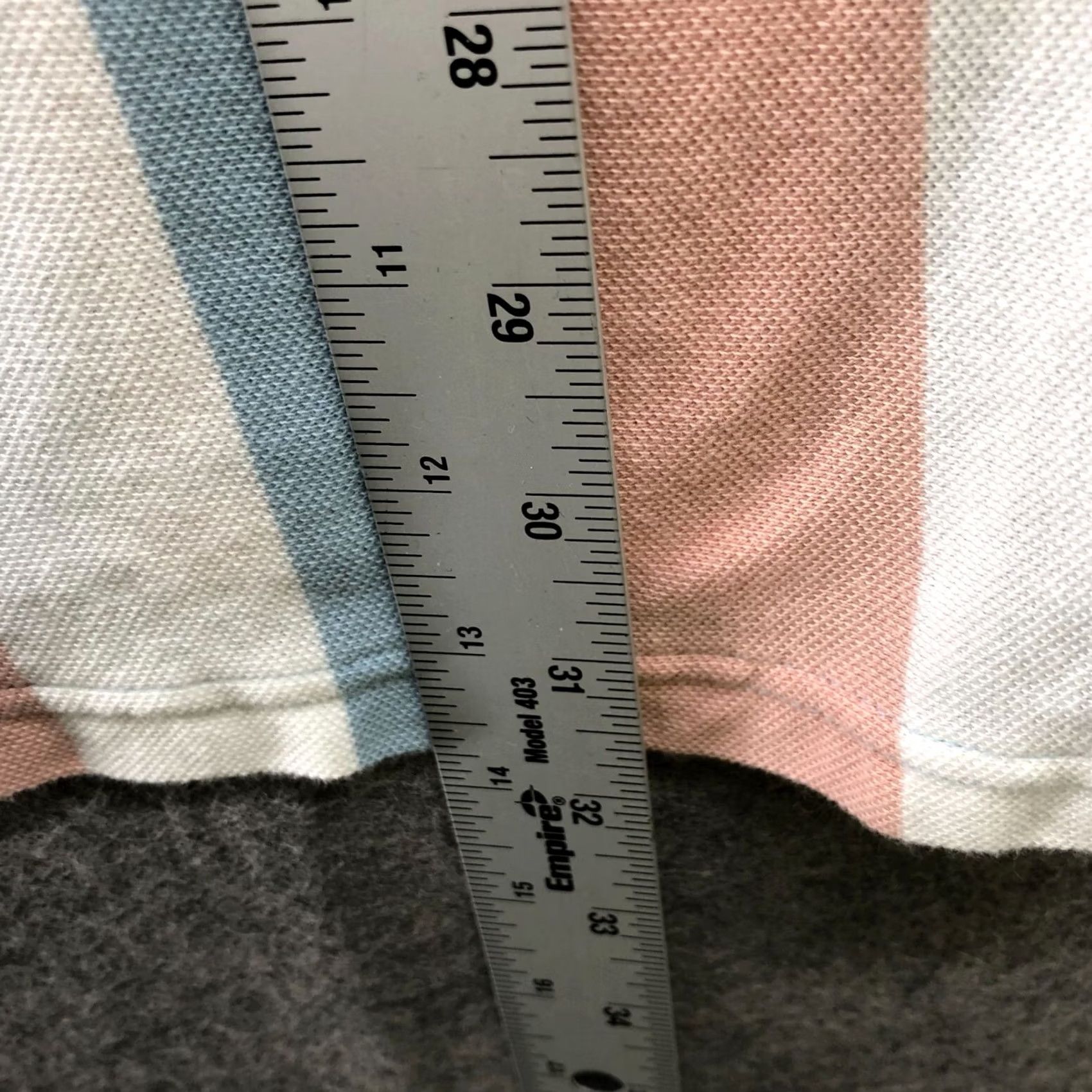 Guess VINTAGE GUESS Knit T Shirt Mens XL Cotton Crewneck Short Sleeve Striped Peach Blue Long Size US XL / EU 56 / 4 - 8 Thumbnail