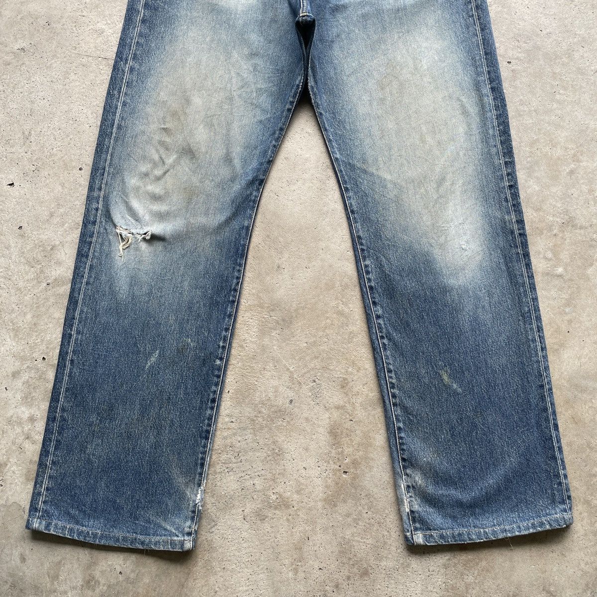 Japanese Brand × Jean × Vintage Vintage Japanese Faded Baggy Jeans Distressed Denim Pants Size US 35 - 4 Thumbnail