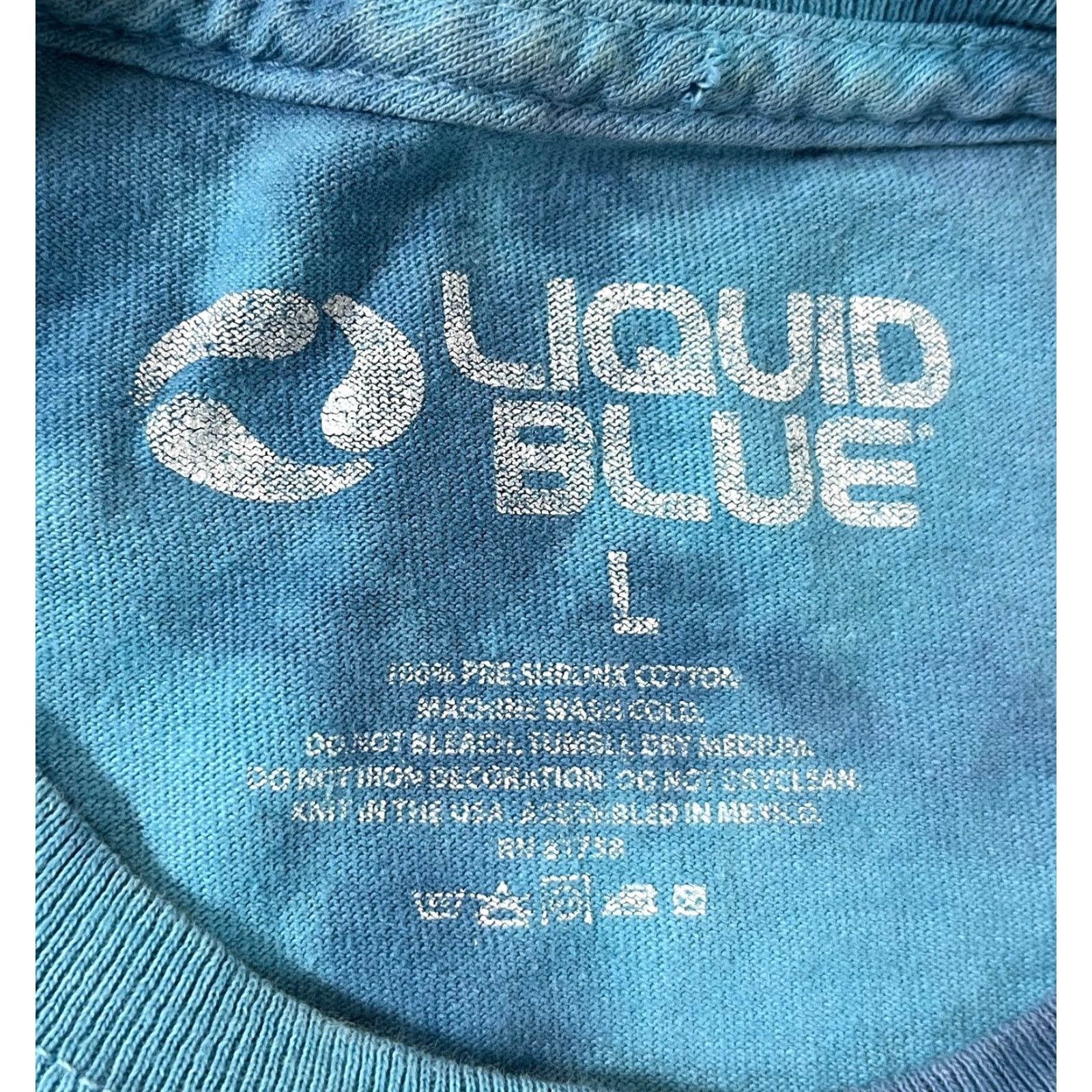 Liquid Blue Pink Floyd Tie Dye T-Shirt Liquid Blue Sz L Unisex Adults 2015 Blues Cotton Crew Neck Short Sleeve Vintage Graphics 2010-2019 Size US L / EU 52-54 / 3 - 5 Thumbnail
