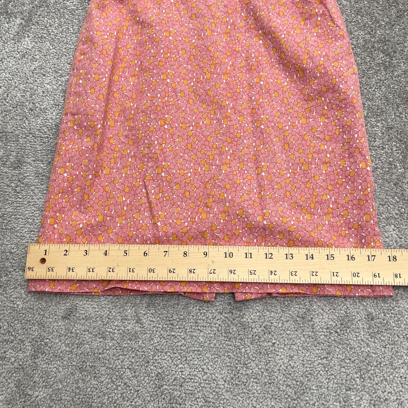 Talbots Talbots Floral Midi Skirt Womens 4P Pink Tulips Casual Lightweight Size 27" / US 4 / IT 40 - 7 Thumbnail