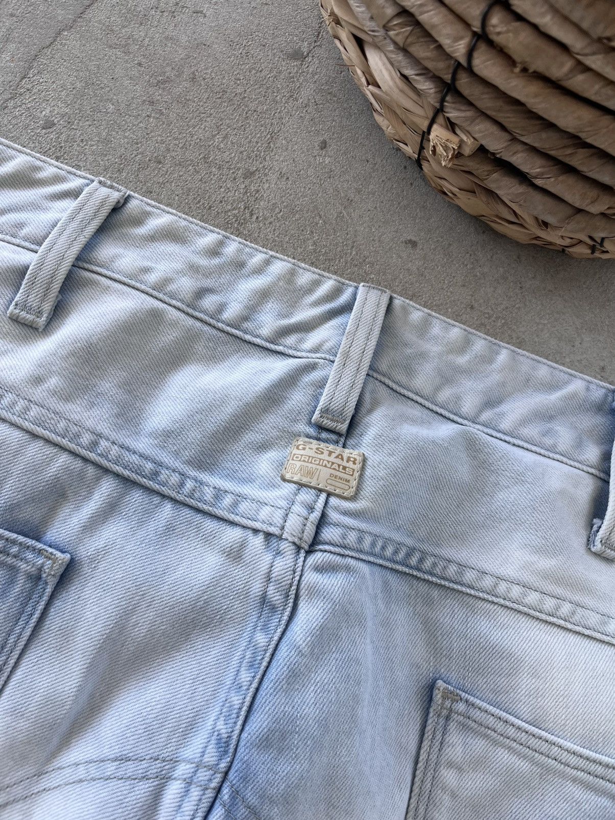 G-Star Vintage GStar Raw Moto Denim Jeans 38x36 Blue Knee Panel Y2K Size US 38 / EU 54 - 19 Thumbnail