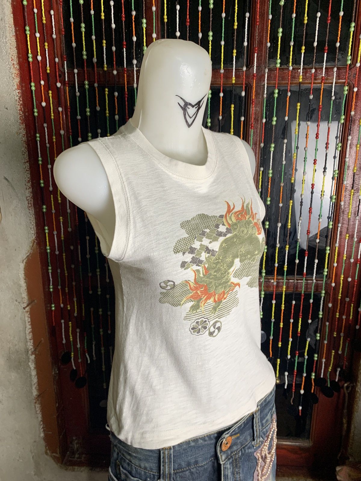 Japanese Brand y2k peda & mada Japan Lion Oriental Art Graphic Cropped Top Size S / US 4 / IT 40 - 2 Thumbnail