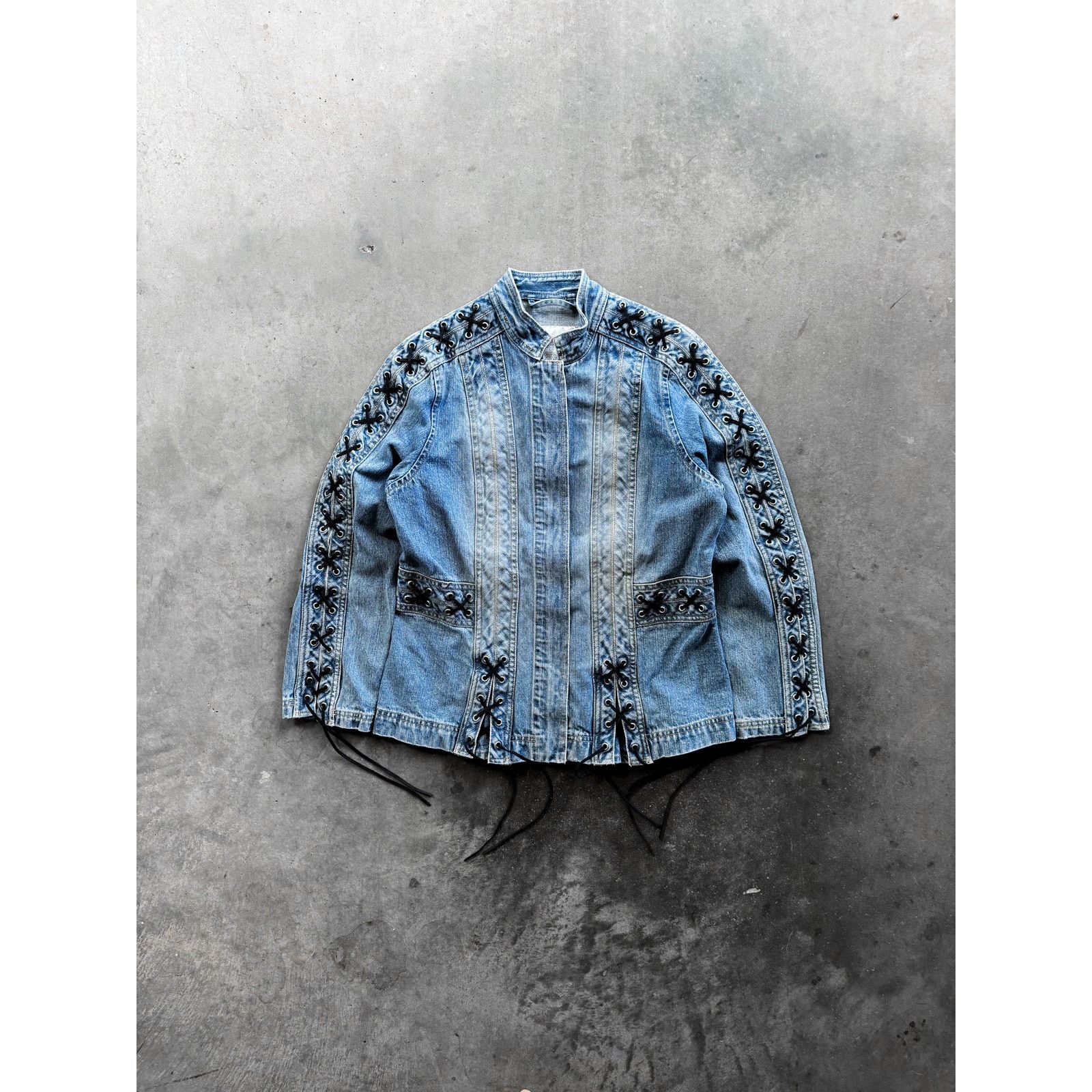 & Other Stories 2000s Lace Denim Jacket Size L Size L / US 10 / IT 46 - 1 Thumbnail