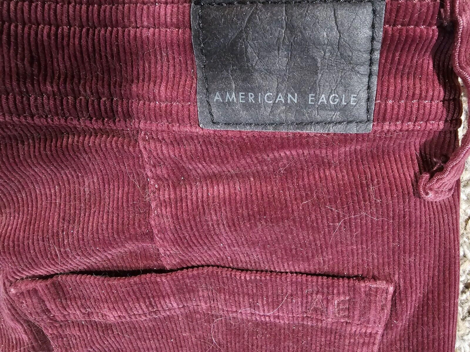 Designer 6 Button AMERICAN EAGLE Courduroy Pants Size 6 Red Size 28" / US 6 / IT 42 - 8 Thumbnail