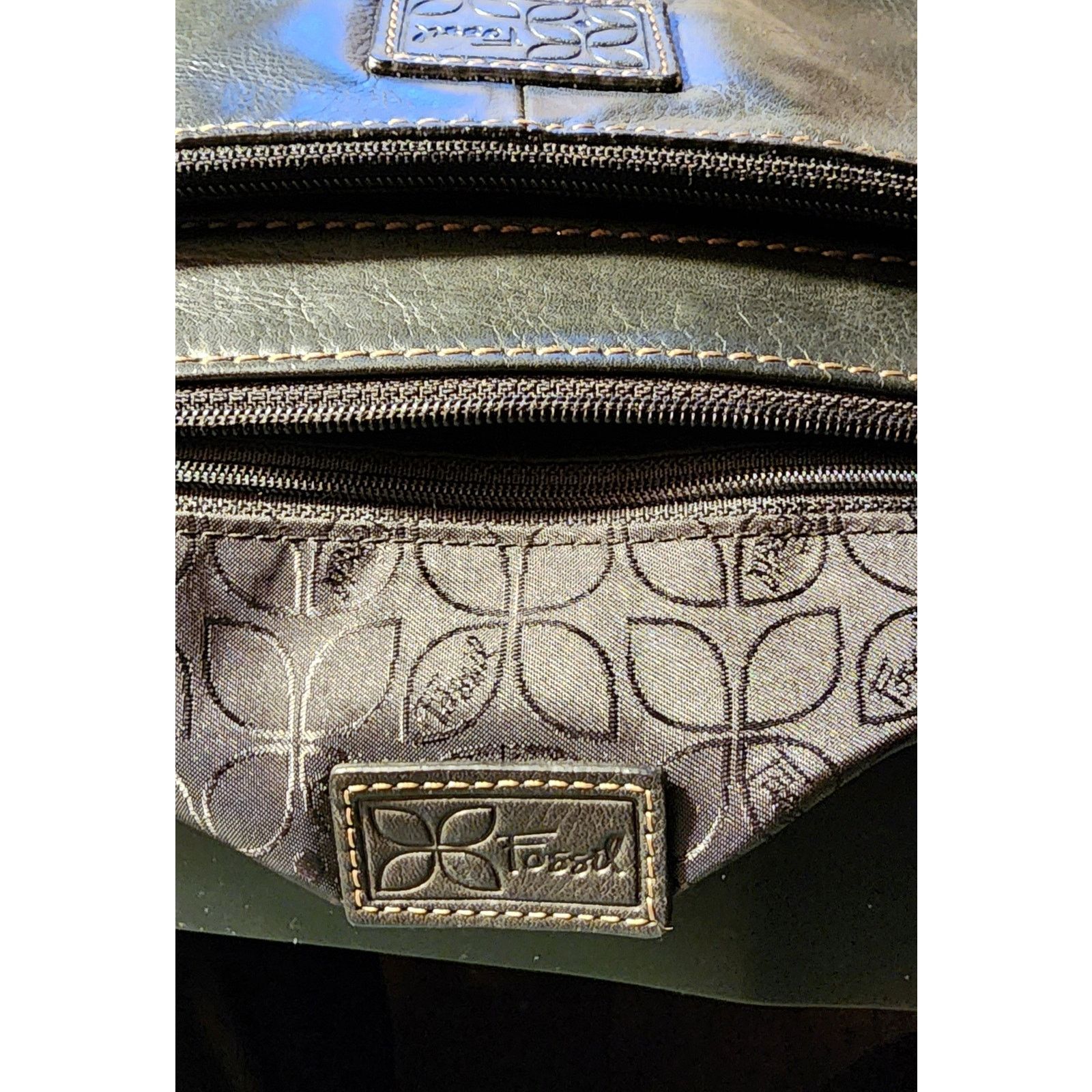 Fossil Vintage Fossil black leather black shoulder bag Size ONE SIZE - 6 Thumbnail