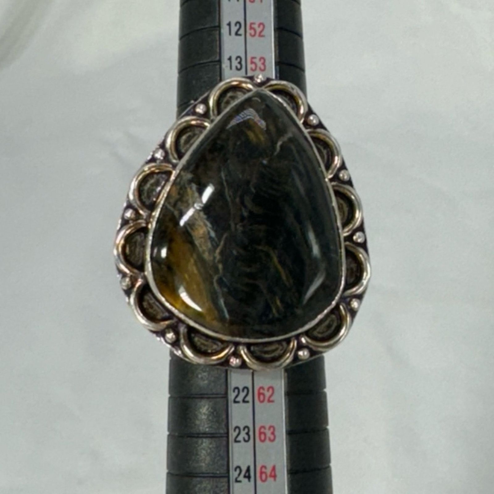 NBDN Nobrandedon VTG style Sterling Silver Tigers Eye ring Size ONE SIZE - 5 Thumbnail