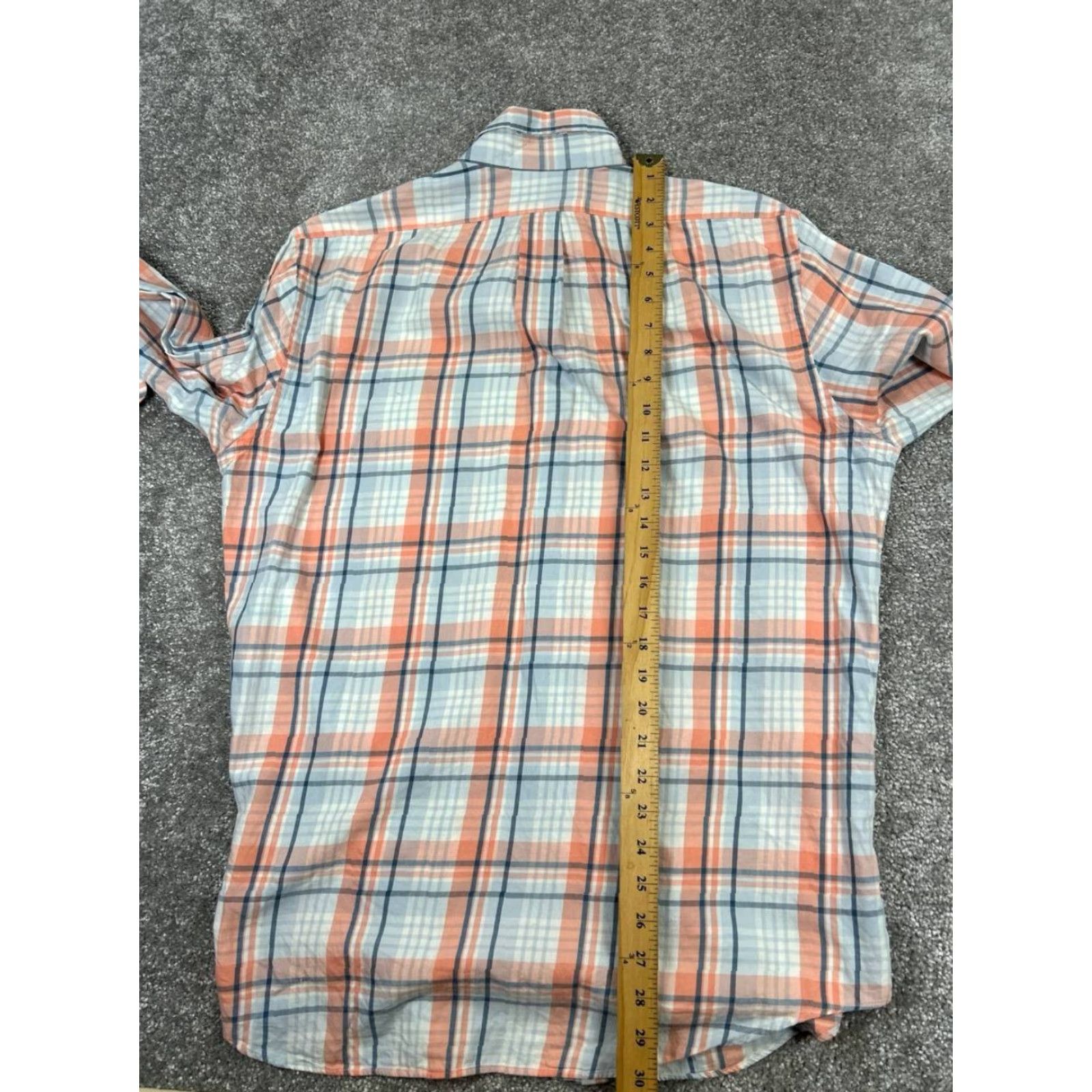 Vineyard Vines Vineyard Vines Crosby Shirt Mens Large Orange Blue White Cotton Button Up Size US L / EU 52-54 / 3 - 7 Thumbnail