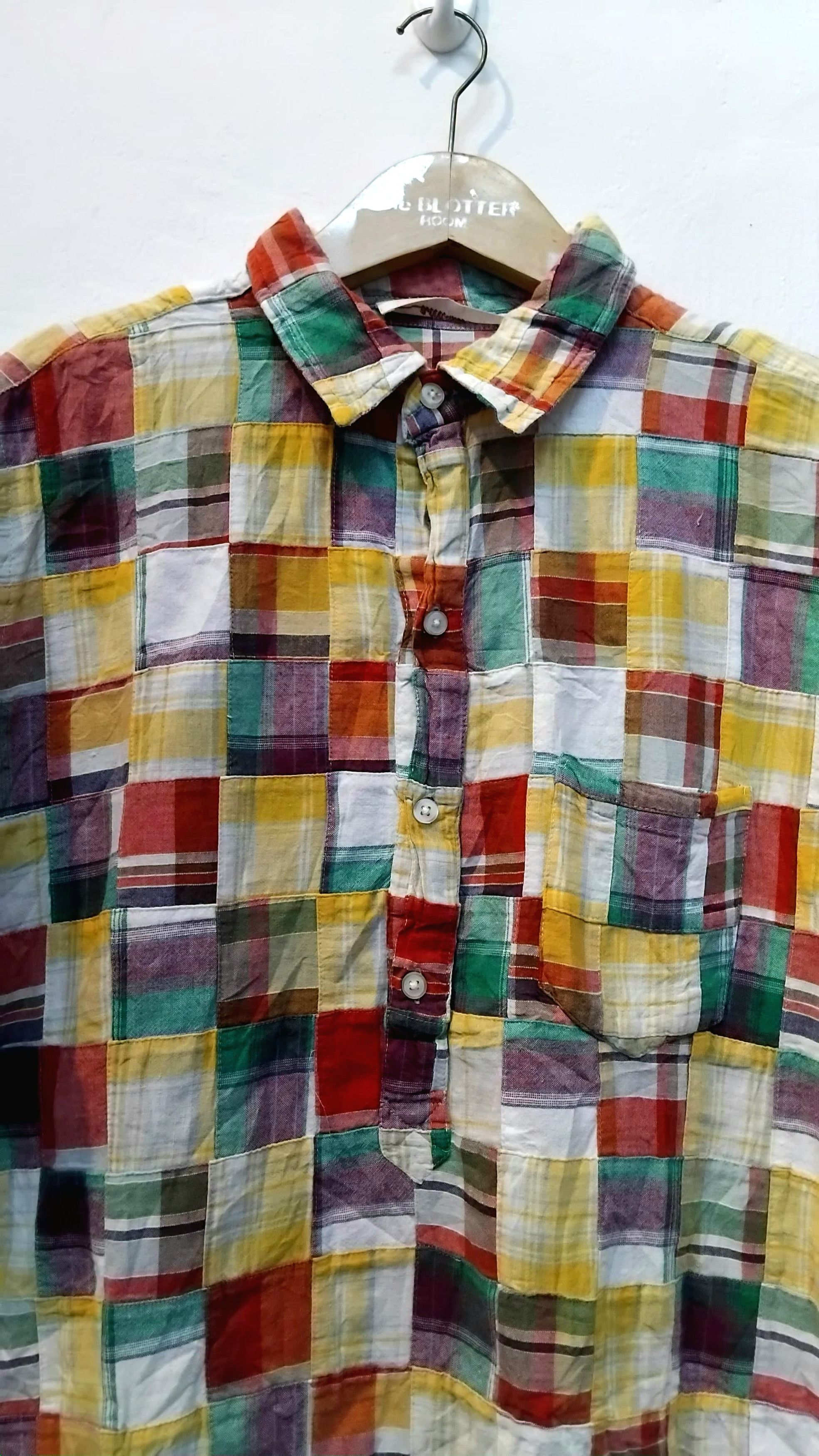 Japanese Brand Global work patchwork shirt Size US L / EU 52-54 / 3 - 4 Thumbnail