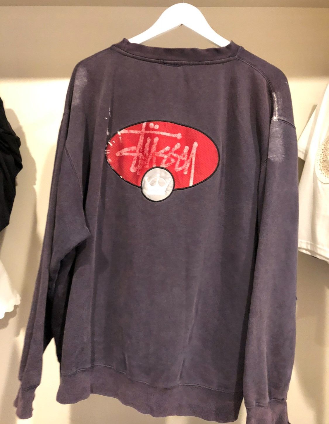 Stussy × Vintage 🔥 Stussy Acid Black Signature Crewneck Size US XL / EU 56 / 4 - 3 Thumbnail