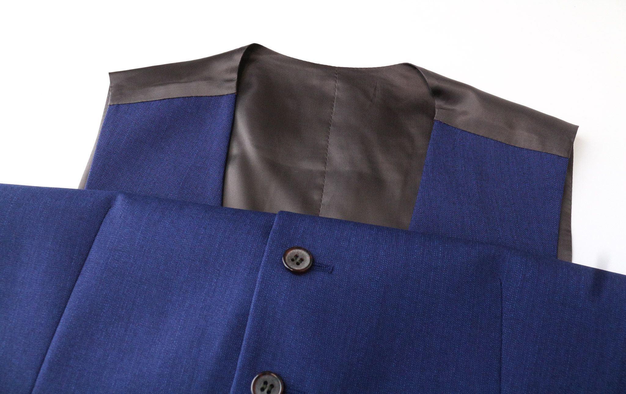 Suitsupply FERRARA UK36R Blue Wool Slim Suit 75037 Size 36R - 6 Thumbnail