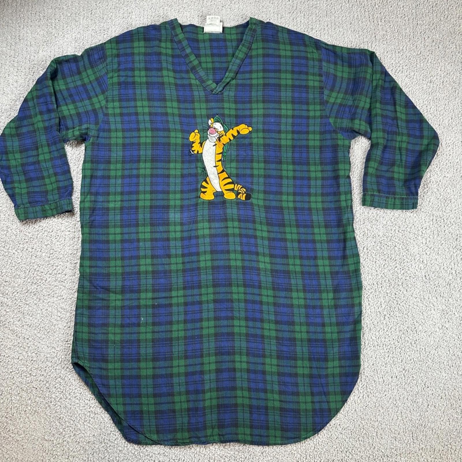 Other Vintage Walt Disney World Tigger Plaid Flannel Nightshirt Size ONE SIZE - 1 Thumbnail