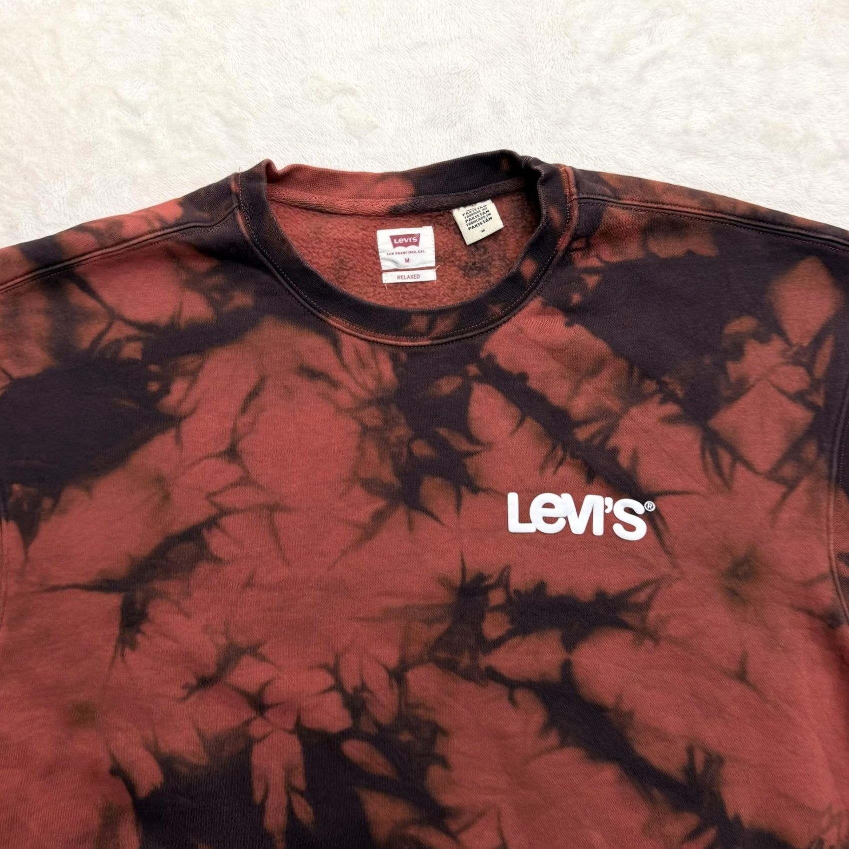 Levi's Levi's Sweatshirt Mens M Multicolor Tie Dye Fleece Pullover Logo Crewneck Streamlined Graphic Print Size US M / EU 48-50 / 2 - 2 Thumbnail