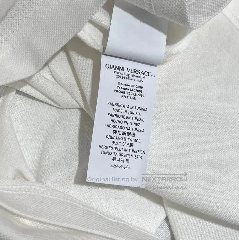 Versace White Logo Short Sleeve Polo Shirt .