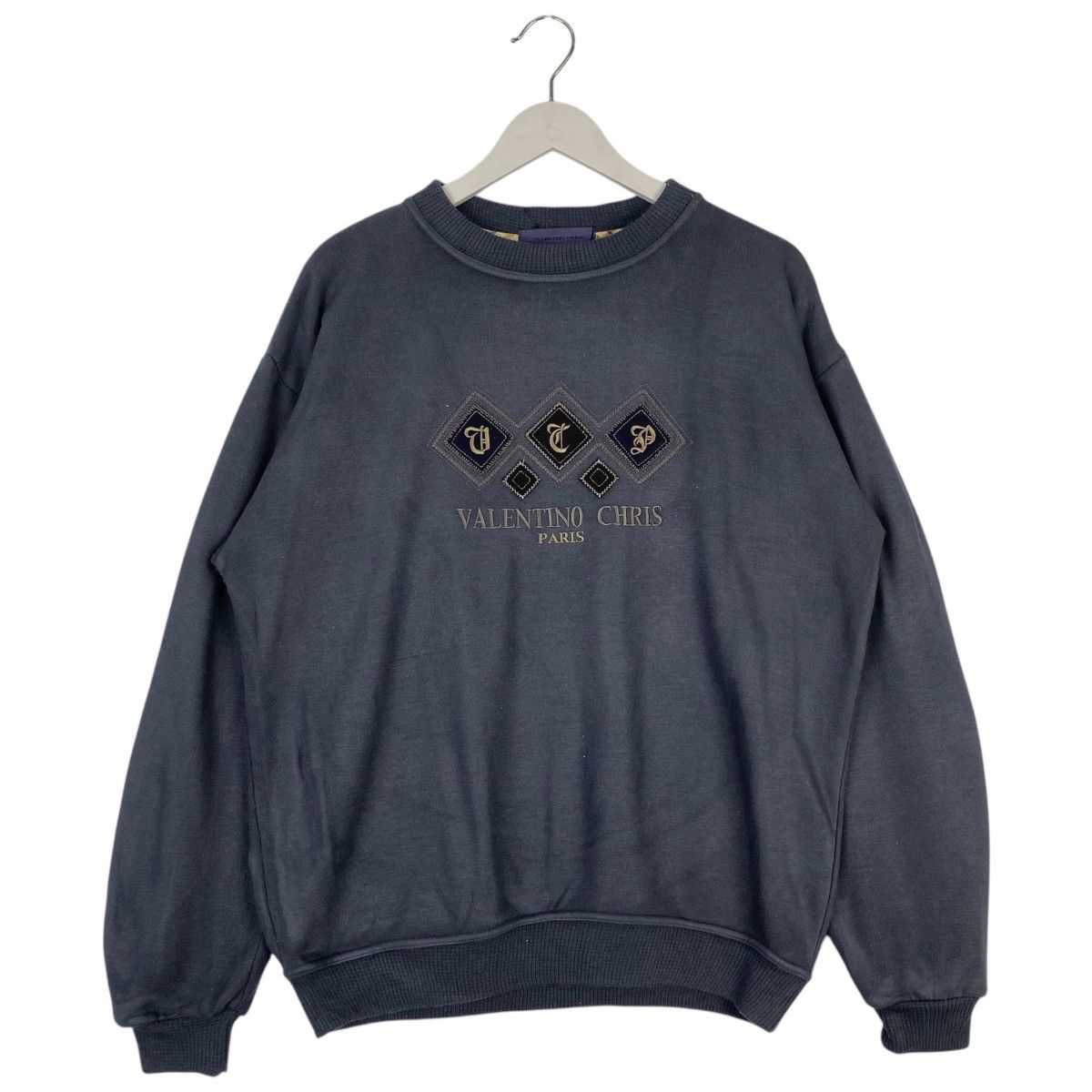 Valentino × Vintage Vintage Valentino Chris Small Embroidered Gray Size L / US 10 / IT 46 - 1 Thumbnail