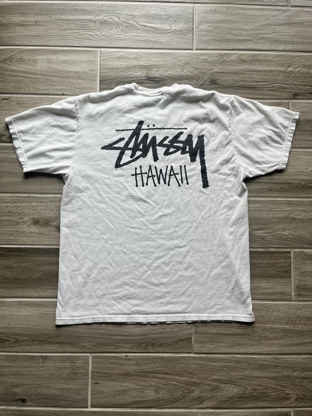 Streetwear × Stussy Stussy Hawaii Exclusive White T-Shirt
