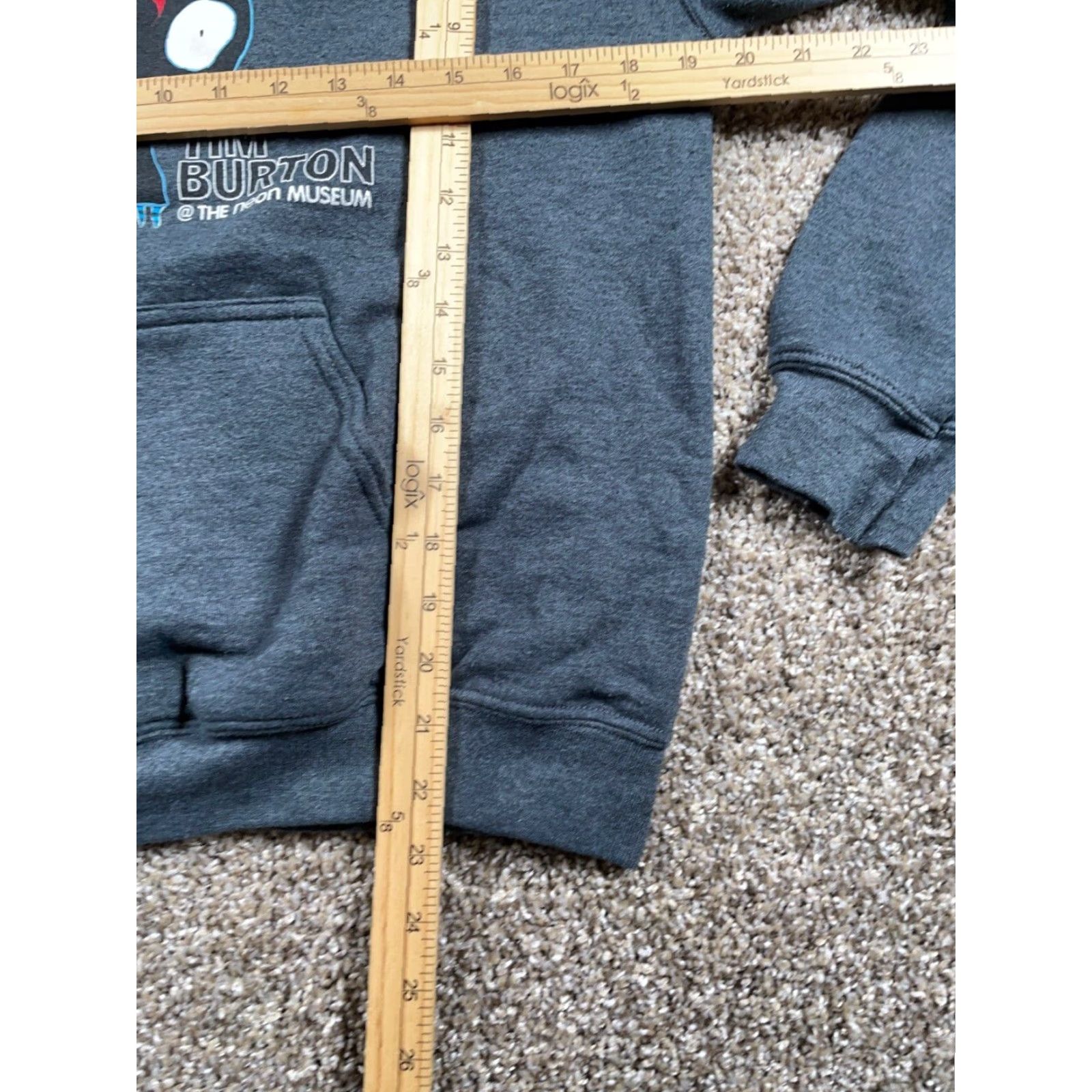 Gildan Tim Burton Lost Vegas Hoodie Adult Small Gray Sweatshirt 50/50 Gildan Shirt Mens City Gothic Graphic Print Vintage: No Size US S / EU 44-46 / 1 - 7 Thumbnail
