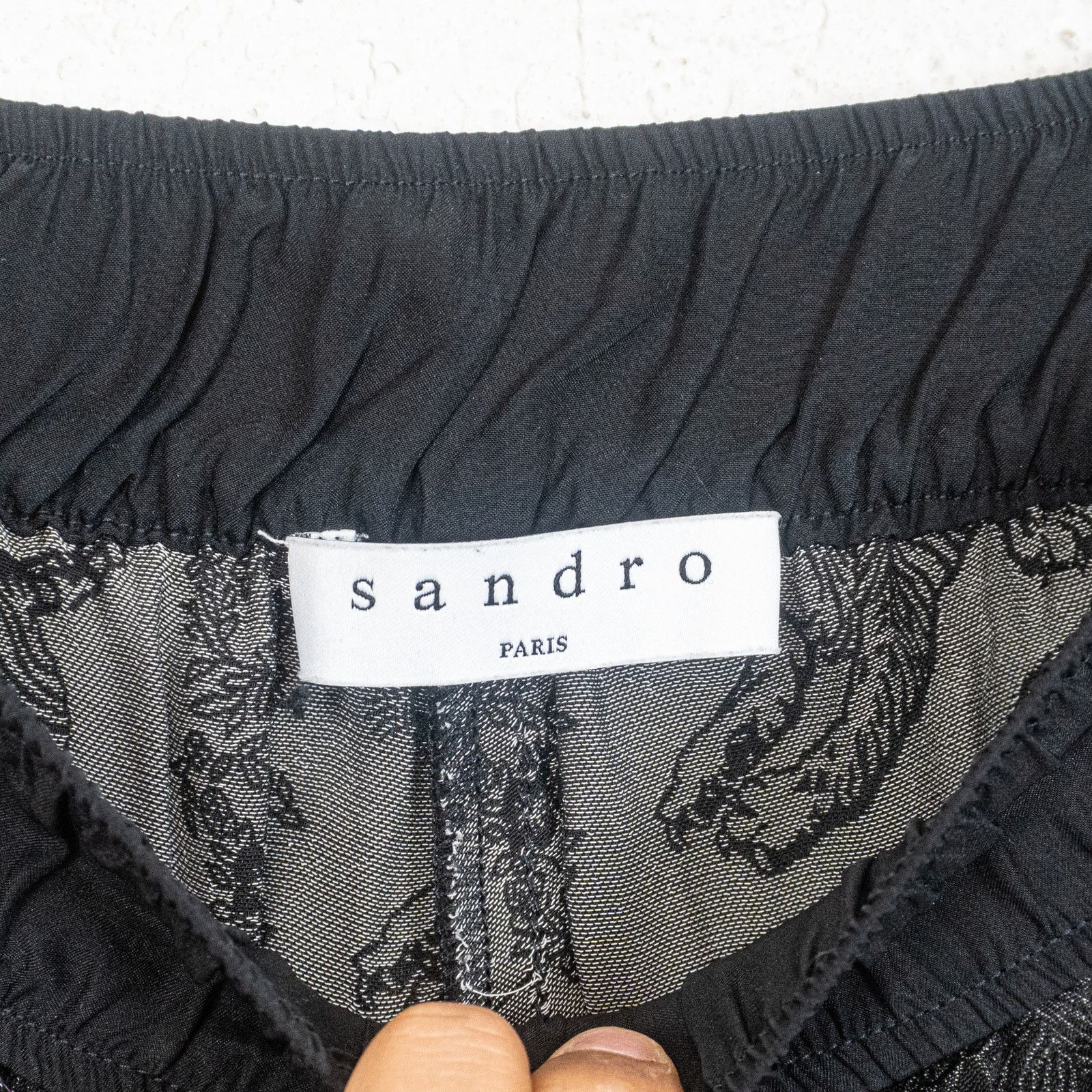 Sandro Sandro Paris Women's Tiger embroidered Pants in black size 1 Size 24" / US 00 / IT 34 - 3 Thumbnail