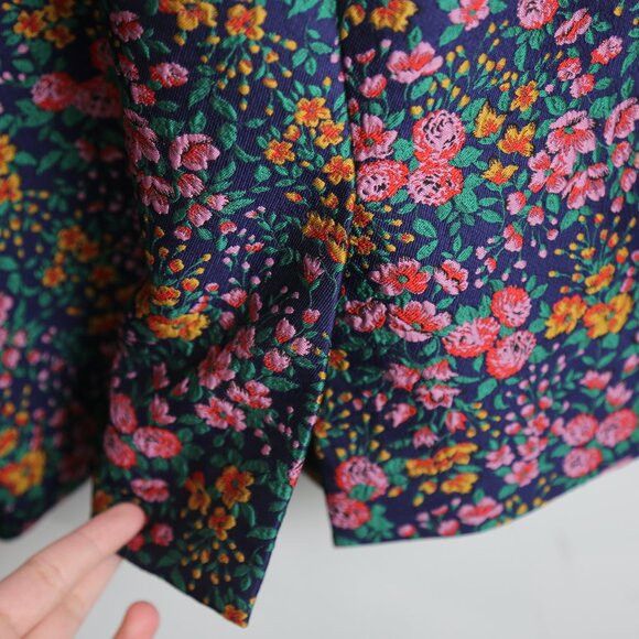 J.Crew J.Crew Botanic Jacquard Sheath Dress In Mayapple Navy Green Size S / US 4 / IT 40 - 5 Thumbnail