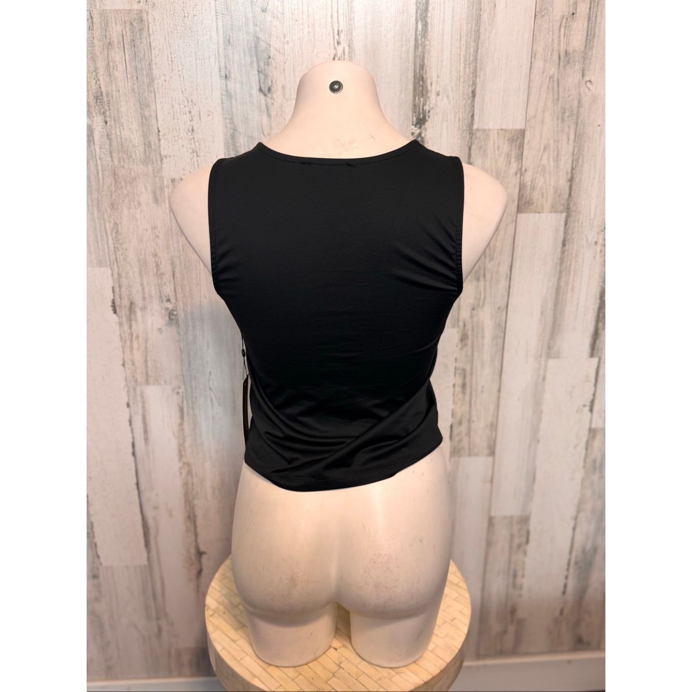 Emerson Fry Emerson Lang Black Sleeveless Blouse | Elegant Stretch Top w Size M / US 6-8 / IT 42-44 - 6 Thumbnail