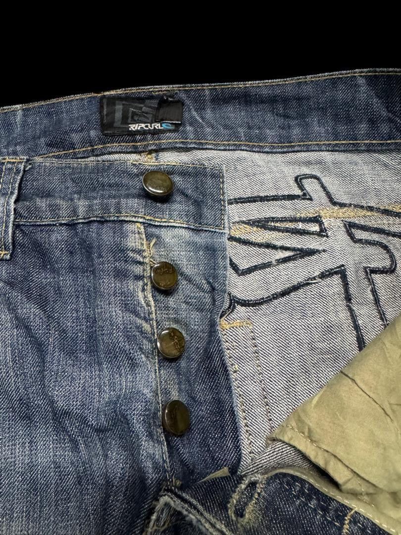 Rip Curl Vintage 90s Rip Curl Thrashed Faded Distressed Rare Seasons Size US 33 - 9 Thumbnail