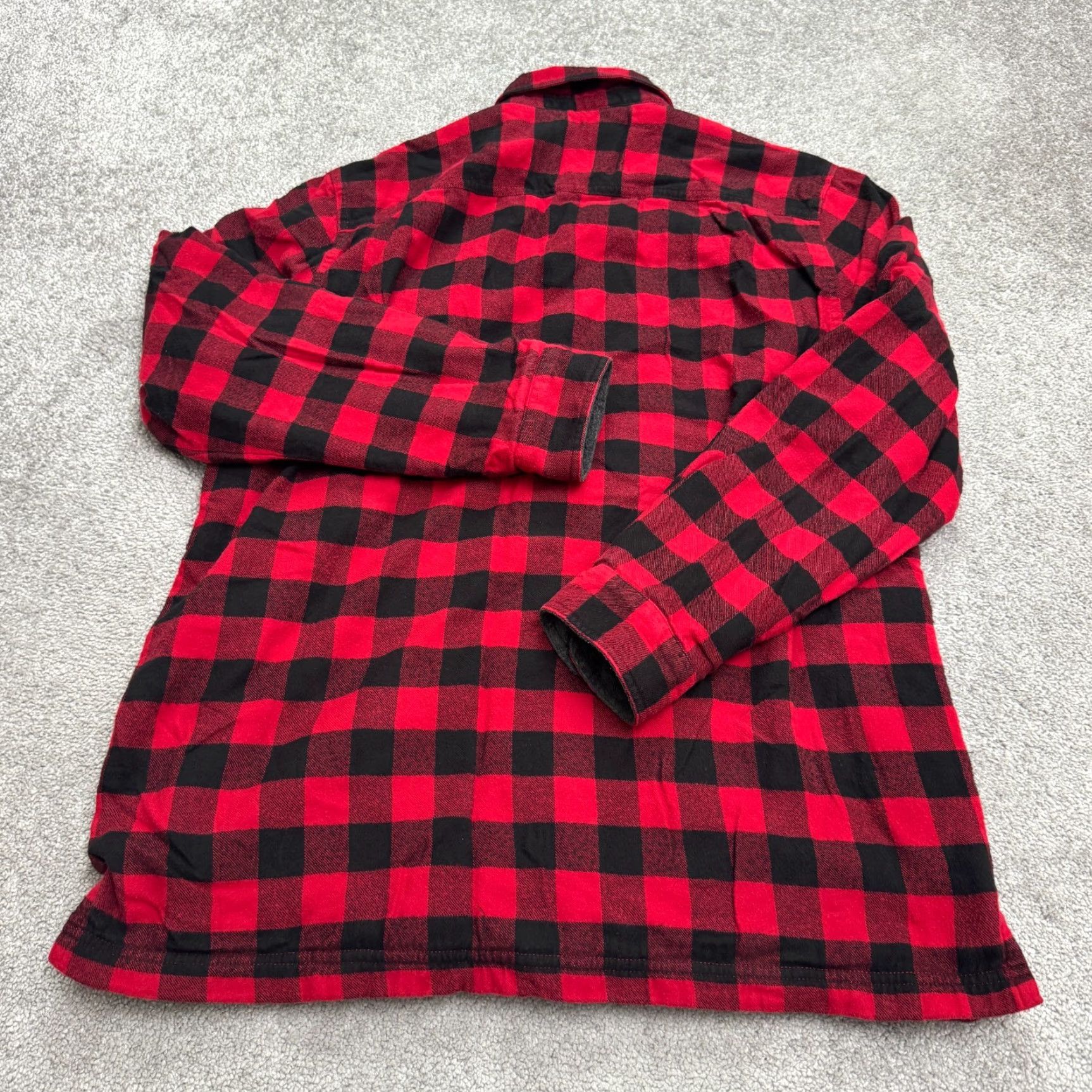 Vintage L.L. Bean Traditional Fit Flannel Shacket Jacket Mens M Red Black Plaid Size US M / EU 48-50 / 2 - 2 Thumbnail