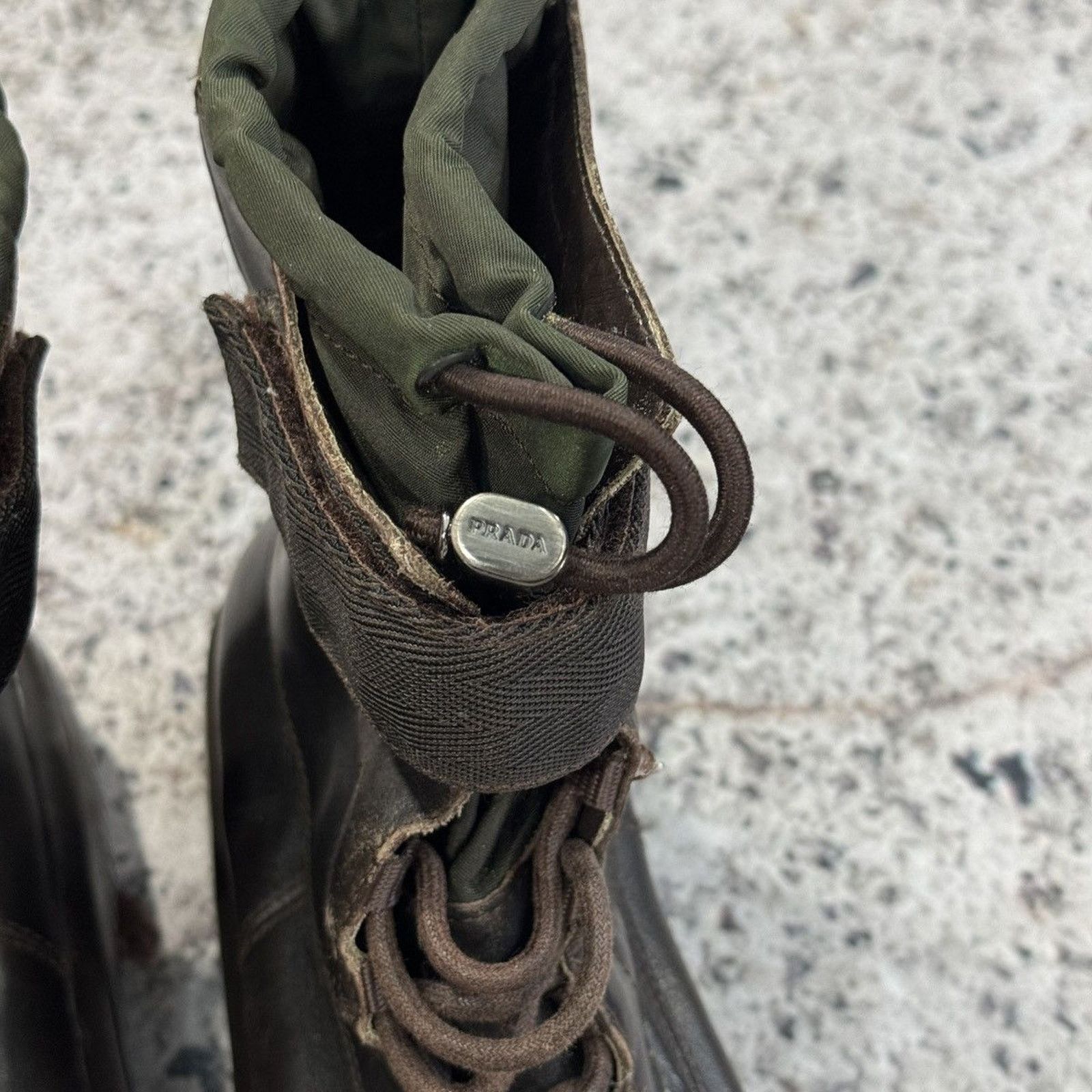 Prada Prada AW99 Archive Square Toe Vibram Combat Boots Size US 7.5 / EU 40-41 - 17 Thumbnail
