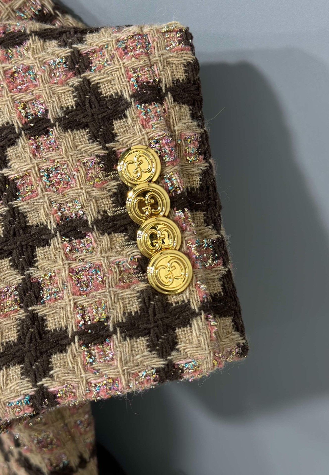 Gucci Gucci plaid floral woven belt small fragrance jacket size36 Size US M / EU 48-50 / 2 - 4 Thumbnail