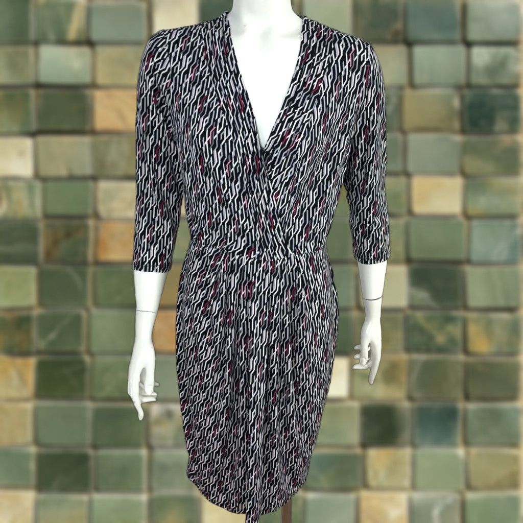 White House Black Market VINTAGE? No — White House Black Market Dress Midi Length Faux Wrap Pleated Womens M Size M / US 6-8 / IT 42-44 - 1 Thumbnail
