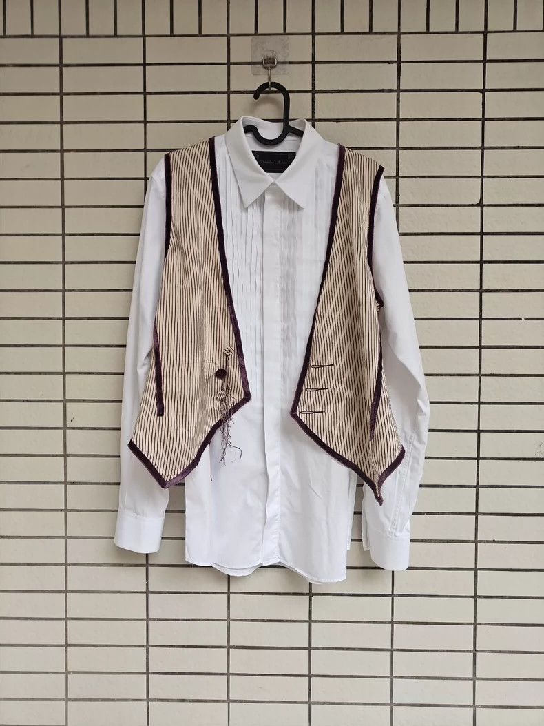 Number (N)ine Number (N)ine08aw organ pleated shirt 2503-Nextarrow Size US XL / EU 56 / 4 - 4 Thumbnail