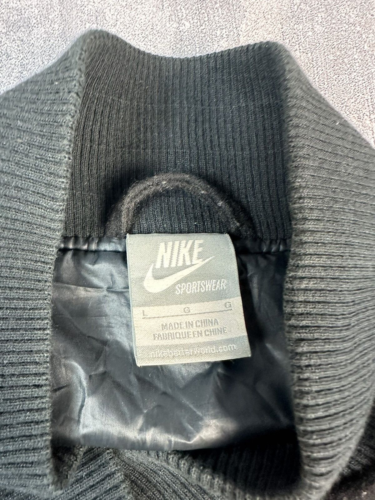 Nike × Vintage NIKE WMNS WOOL RAGLAN DESTROYER JACKET TECH FLEECE Size L / US 10 / IT 46 - 3 Thumbnail