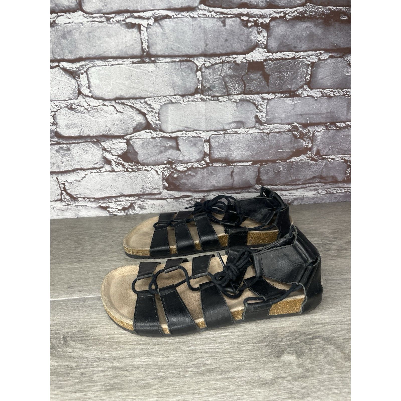 Loeffler Randall Loeffler Randall Black Leather Pascal Gladiator Strappy Sand Size US 7.5 / IT 37.5 - 23 Thumbnail