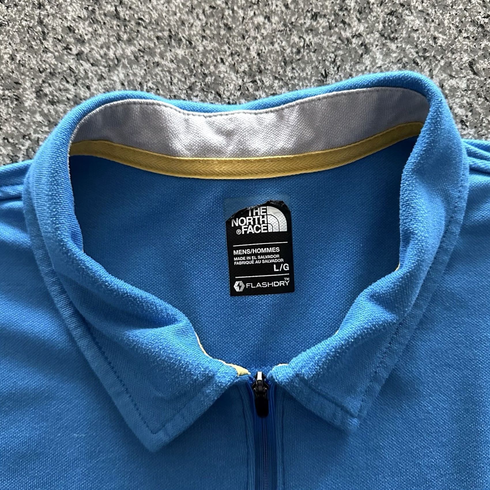 The North Face The North Face Polo Shirt Polo The North Face Flash Dry L Blue Short Sleeve Cotton 1/4 Zip Mens Size US L / EU 52-54 / 3 - 2 Thumbnail