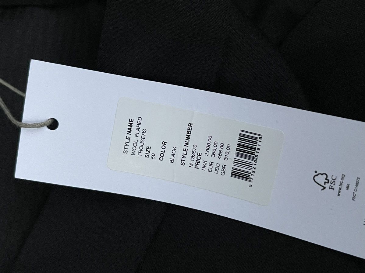 Han Kjobenhavn !DS! AW22 Han Kjobenhavn Wool Flared Black Trousers Size US 34 / EU 50 - 20 Thumbnail