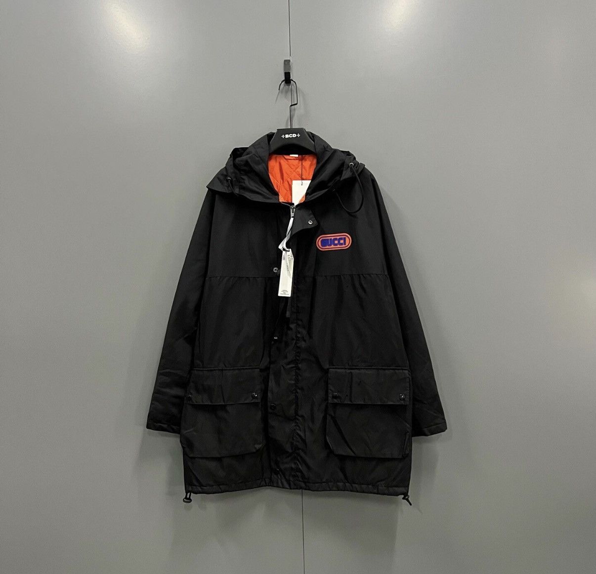 Gucci Gucci Black Logo Patch Hooded Jacket J41 Size US M / EU 48-50 / 2 - 1 Thumbnail