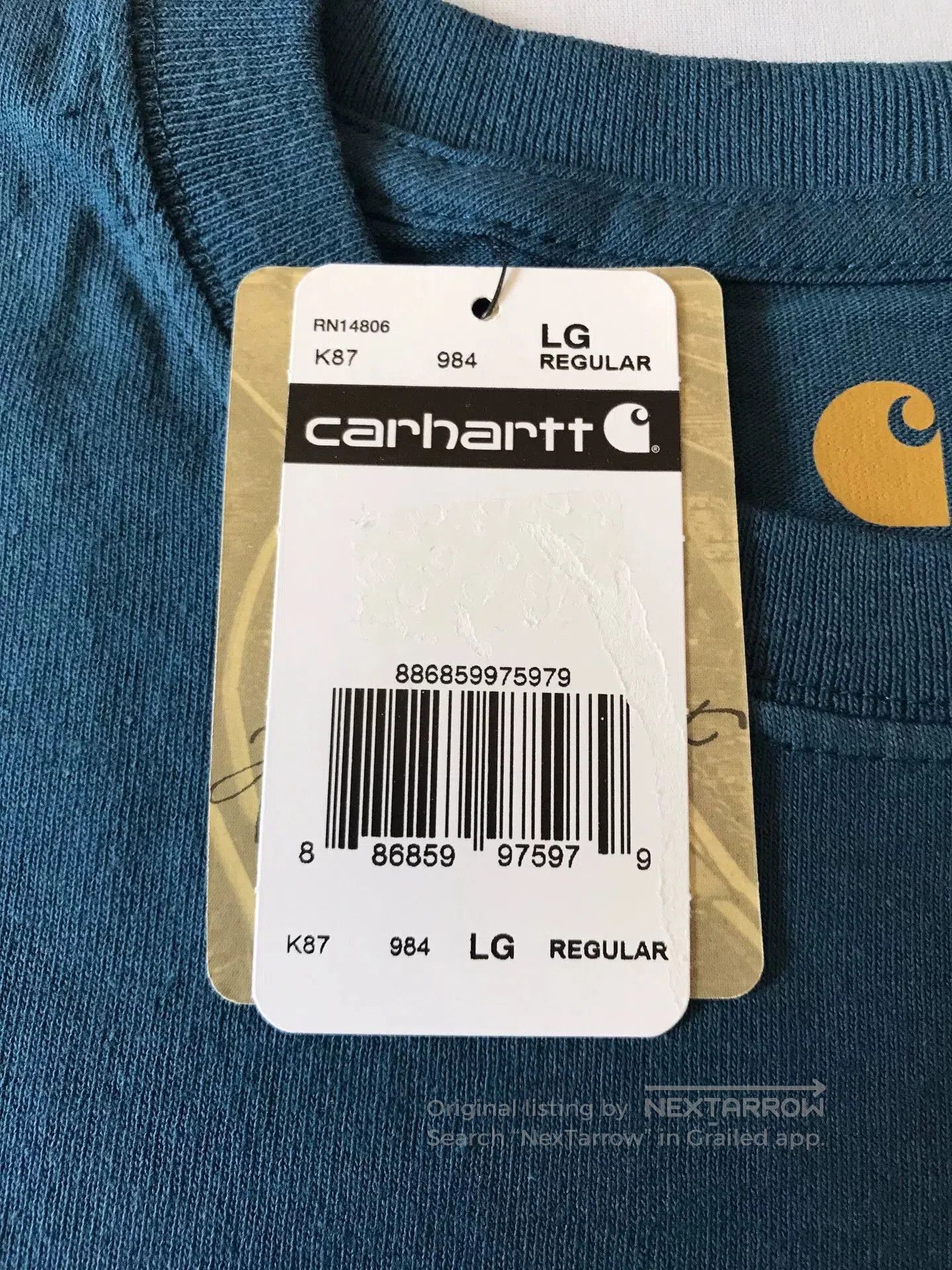 Carhartt Carhartt K87 984 Short Sleeve T. Size US L / EU 52-54 / 3 - 7 Thumbnail