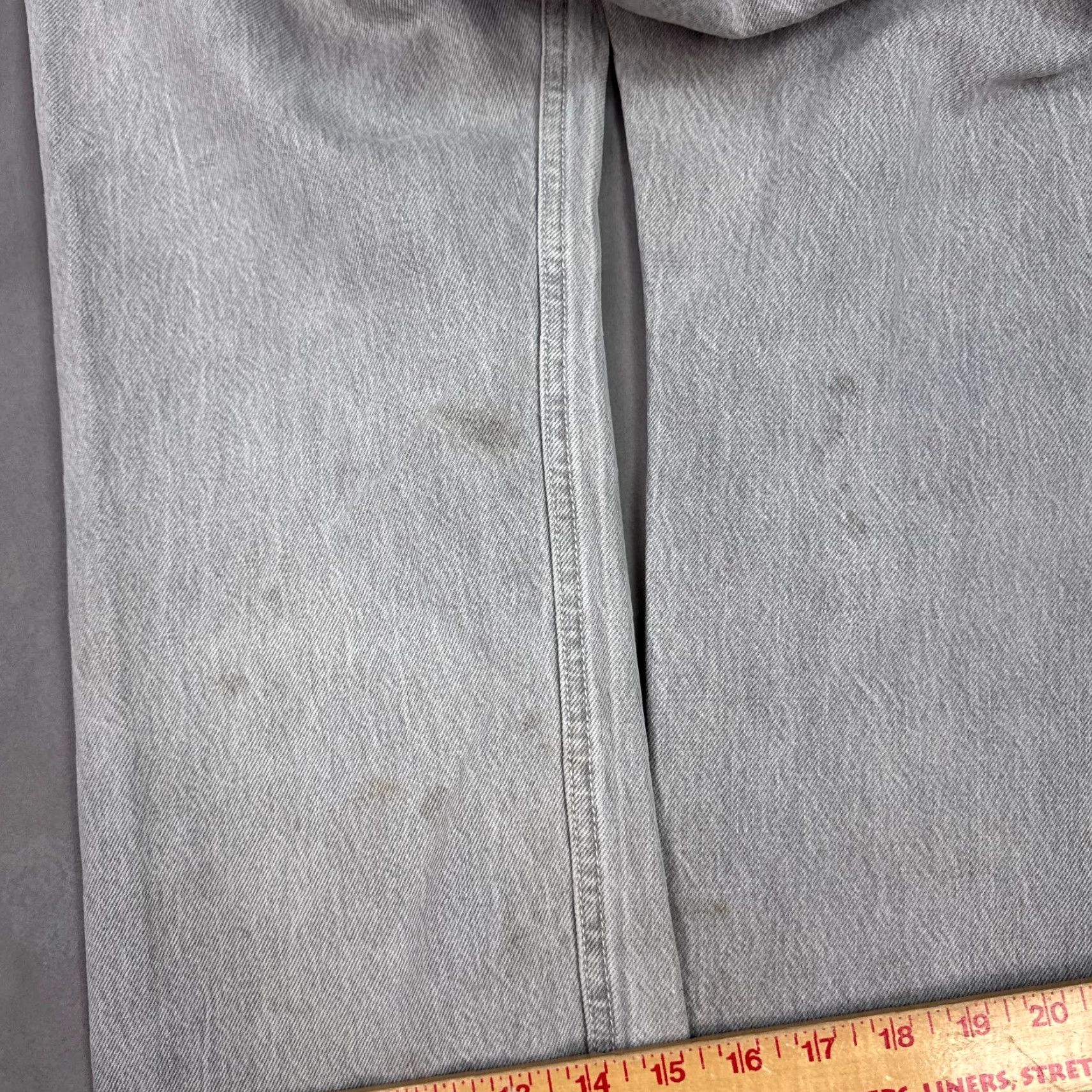 Levi's Levi's 501 Jeans Mens Gray Button Fly Distressed Thrashed 32x29 Straight Denim Pants Size US 34 / EU 50 - 7 Thumbnail