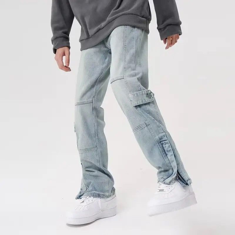 Japanese Brand × Vintage Clothing Ankle Zipper Straight Old Denim Trousers Pantalones Size US 30 / EU 46 - 3 Thumbnail