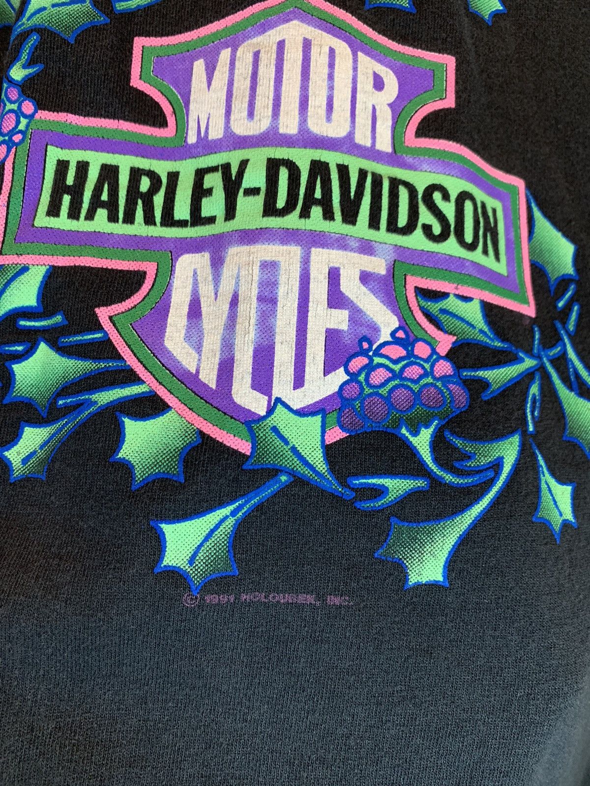 Harley Davidson *RARE* Vintage 1991 Harley Davidson Rocky Mountain Art Shirt Size US S / EU 44-46 / 1 - 5 Thumbnail